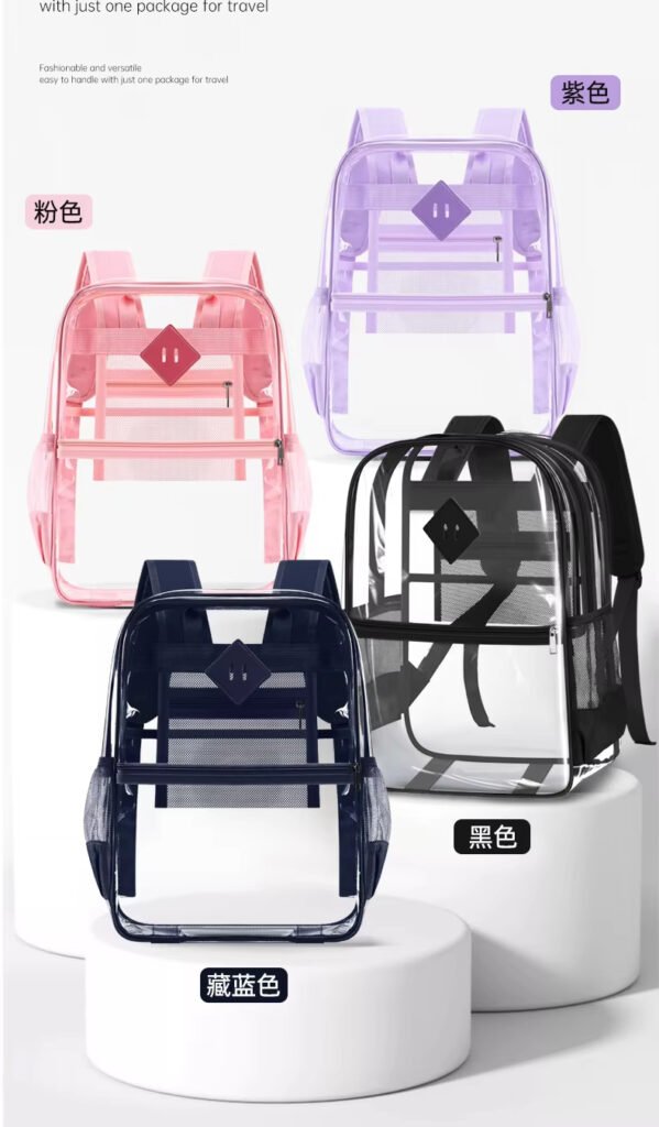 Youth Fashion Clear PVC Backpack detail 01