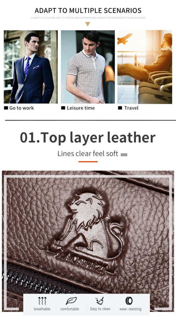 genuine leather briefcase for men (4)