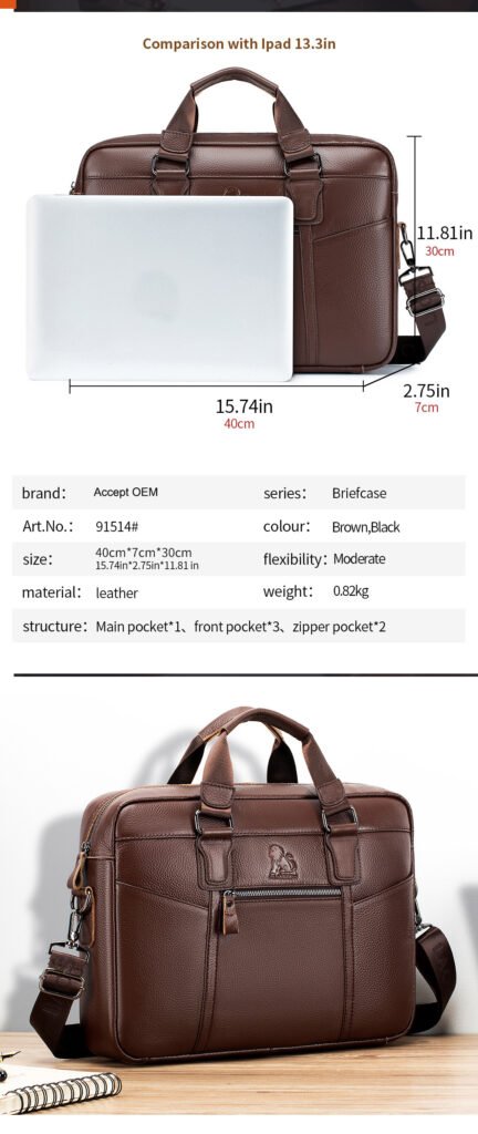 genuine leather briefcase for men (7)