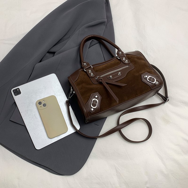 pu leather studded boston bag 9027 (6)