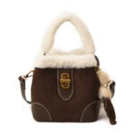 plush trim bucket bag women 8559 (1)