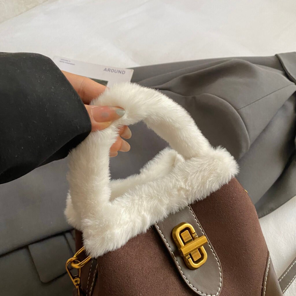 plush trim bucket bag women 8559 (5)