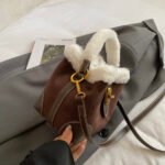 plush trim bucket bag women 8559 (7)