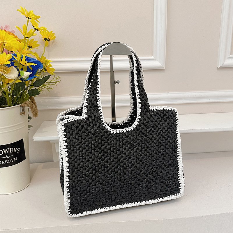 large capacity woven straw tote bag 6208 (1)