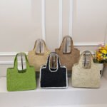 large capacity woven straw tote bag 6208 (2)