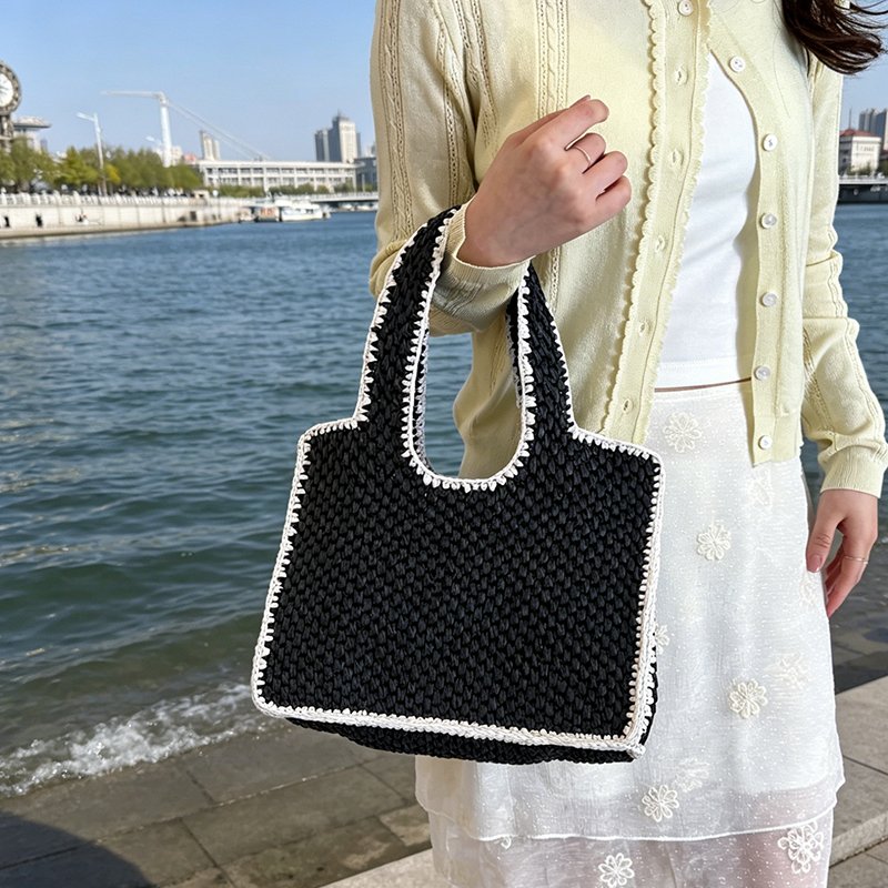 large capacity woven straw tote bag 6208 (5)