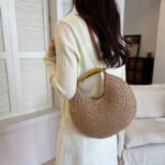 round straw woven shoulder bag (2)
