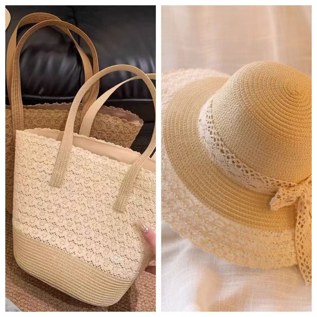 sku 03 帽包一套 米色