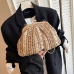 shell straw woven crossbody bag 9057 (1)