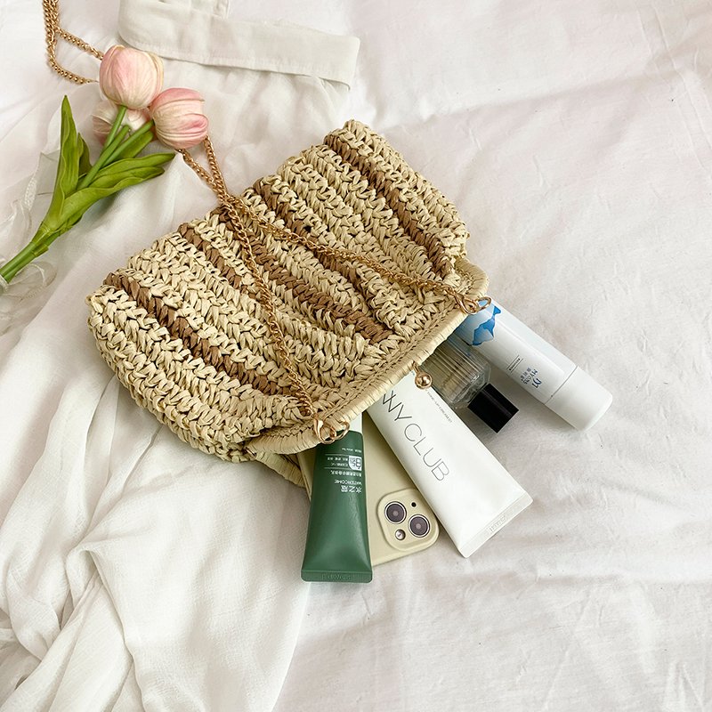 shell straw woven crossbody bag 9057 (11)