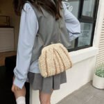 shell straw woven crossbody bag 9057 (4)