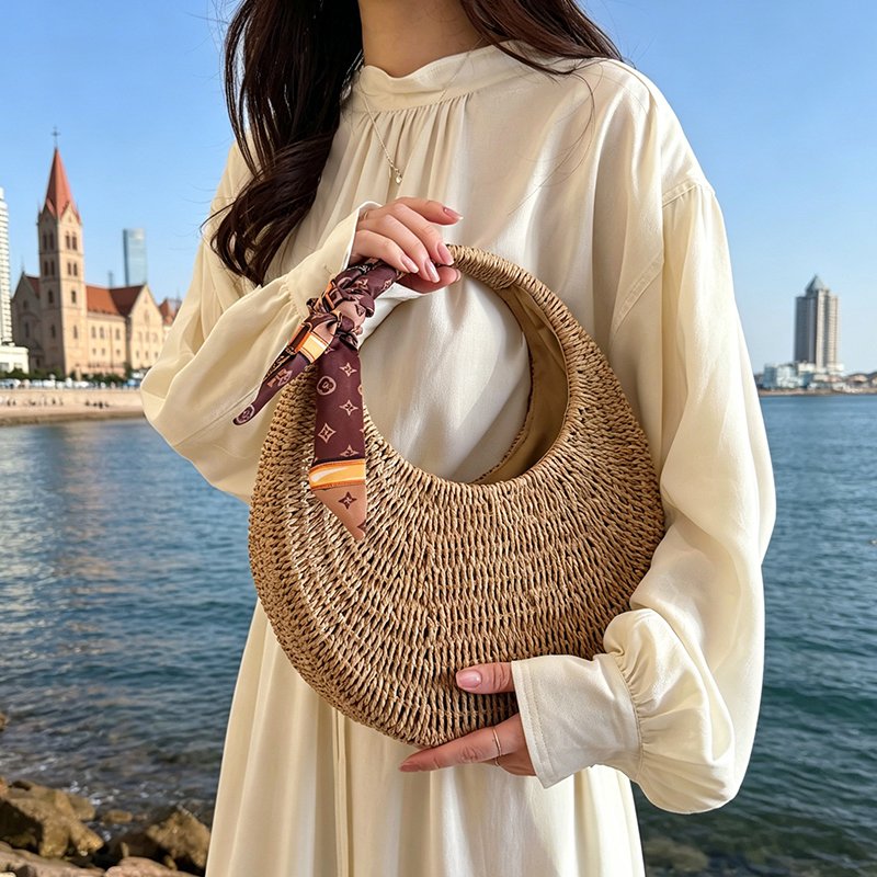 oval straw rattan handbag 6332 (1)