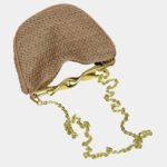 woven straw handbag chain metal handle (10)
