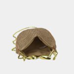 woven straw handbag chain metal handle (11)